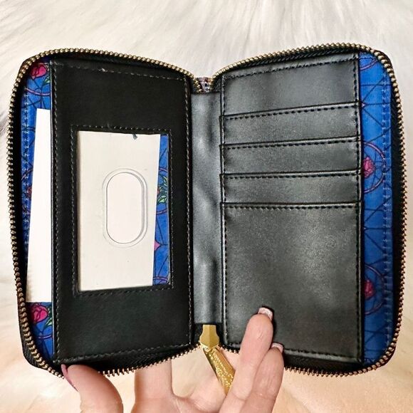 Beauty & Beast Stained Glass Castle Backpack, Wallet & Cardholder Loungefly NWT - Picture 14 of 16